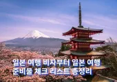 일본 여행 비자부터 일본 여행 준비물 체크 리스트 총정리